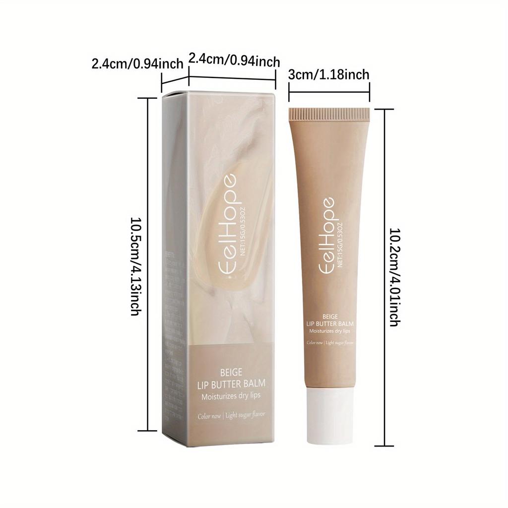 Moisturizing Beige Lip Balm Perfect for Dry Autumn and Winter Seasons. It Prevents Dry Skin and Protects Lips