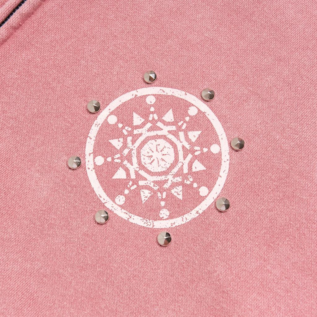 Noscouleurs Ethinic Stud Zip Hoodie Pink