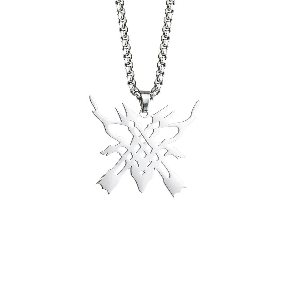 And Fashionable Unique Stainless Steel Long Necklace With Geometric Design For Wear Unisex