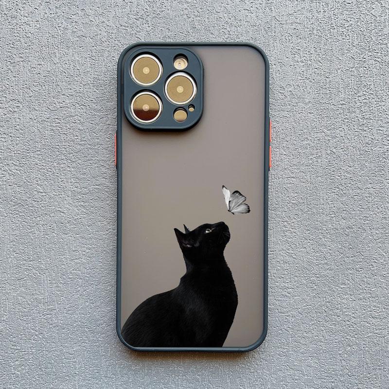 

Cartoon Animal Cute Cat Phone Case For iPhone 11 Case iPhone 16 13 15 Pro Max 12 14 Pro Max XS XR X 7 8 SE Shockproof Back Cover iphone 13Mini