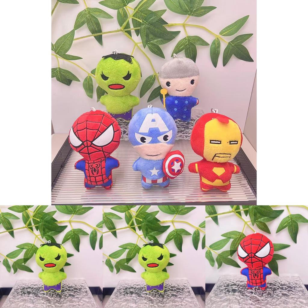 Marvel Avengers Spider-man Plush Toy Soft Keychain With Iron Man And Hulk Designs For Kids