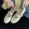 Fashion SUOJIALUN Spring New Women Flat Shoes Fashion Red Mary Jane Shoes Round Toe Ladies Ballerinas Shoes Shallow Slip On Dress Ballet