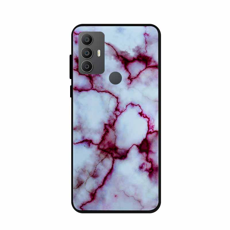 For Alcatel 1V 2021 Case 6002A 6002D 6.52" Marble Silicone TPU Soft Shockproof Phone Case for Alcatel 1V (2021) Covers Coque 1 V