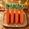 Braided Carrot Dog Toy Safe Cotton Rope Dog Chew Toy Teeth Cleaning Toy for Puppy Teething Interactive Fetch Play