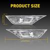 For 16-21 Honda Civic Hatchback Side LED Light Marker Turn Signal Lamp [Clear]