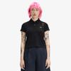 [Amy Winehouse] Embroidered Detail Polo Shirt - Black/White Afpf2612137-102