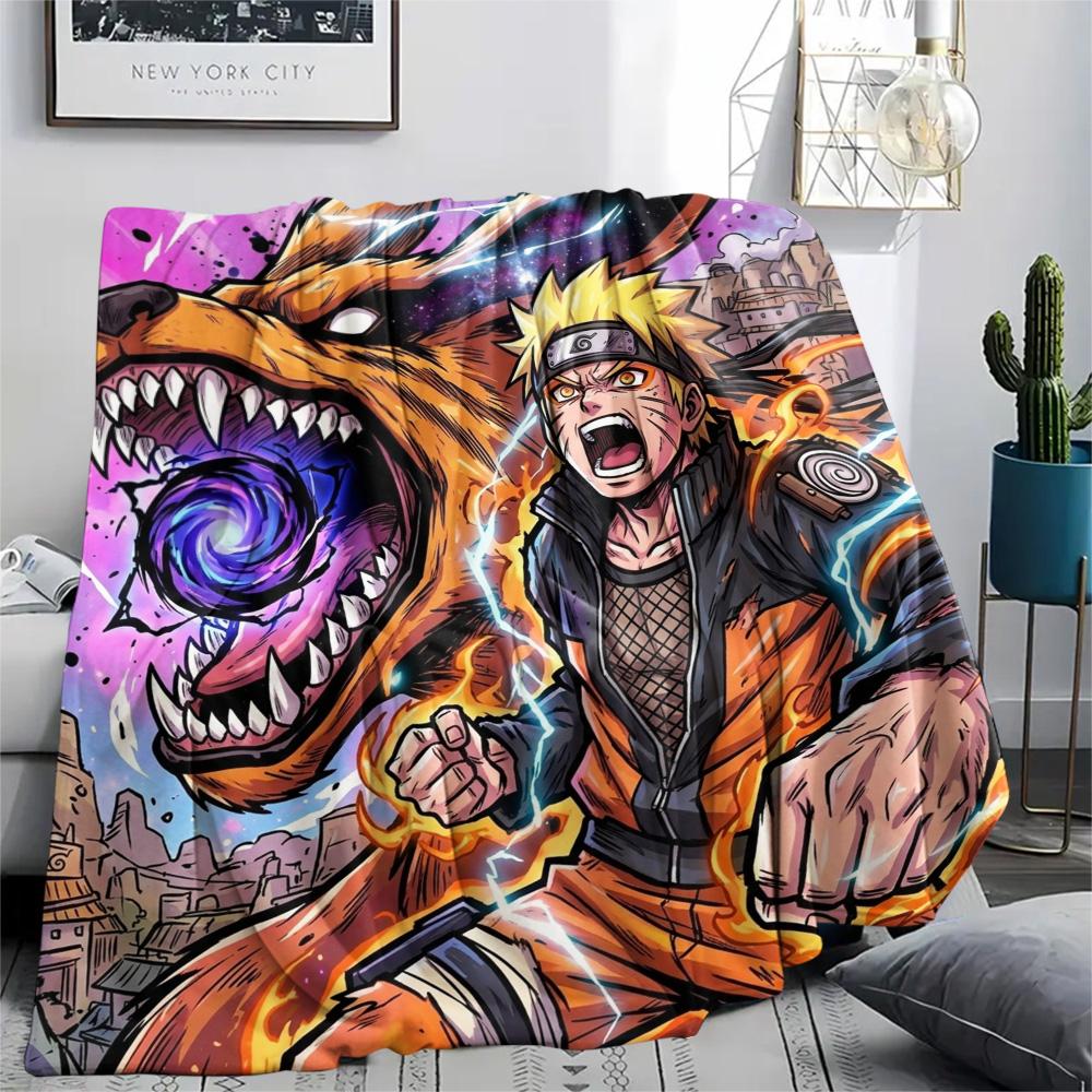 Naruto Print Flannel Blanket, Ultra Soft High Quality All Seasons Warm Throw, Home Decor Cozy Blanket, Perfect Christmas Gift