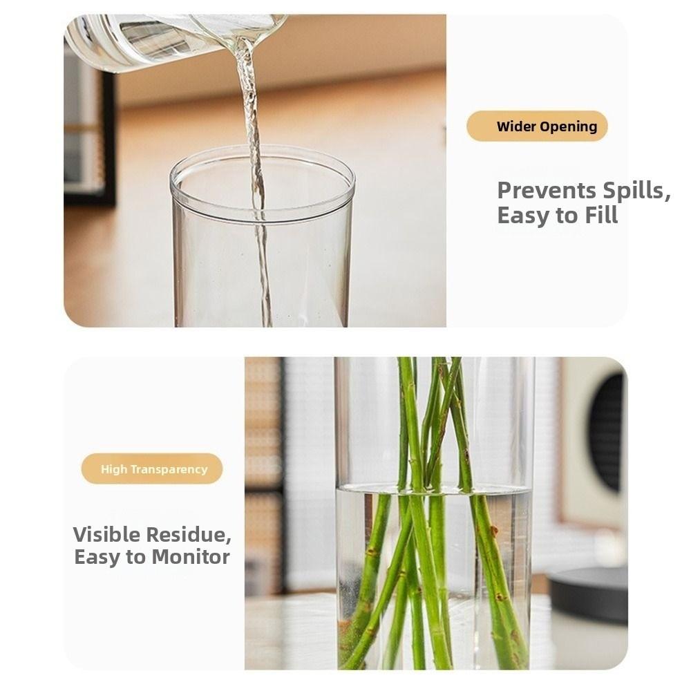Creative Flower Arrangement Bottle Thickened Unbreakable Clear Cylinder Vase Simple Leak-Proof Aquatic Plant Container