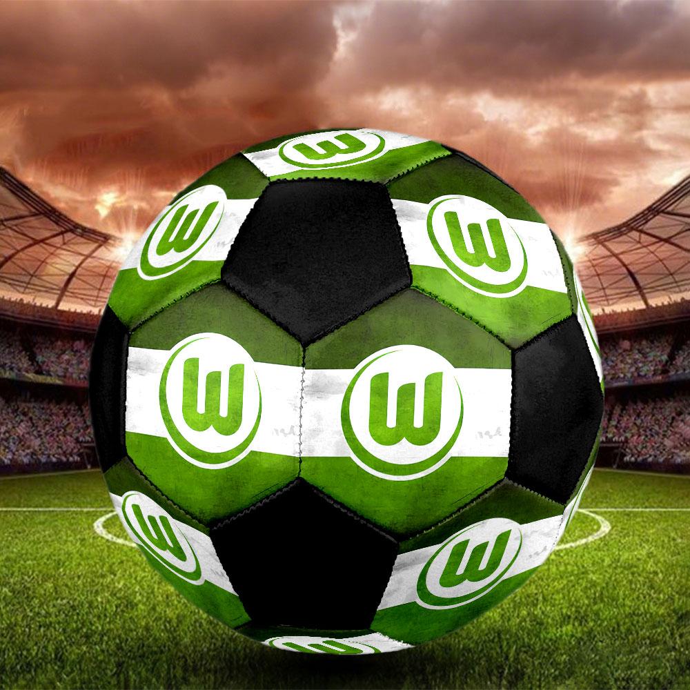 1pc Vfl Wolfsburg Soccer Ball Size 5 Indoor Soccer Ball Fashion Colorful Backyard Game - Great For Sports Fans Gift HE123