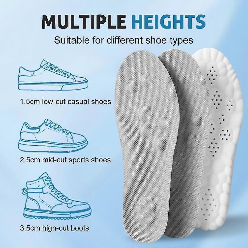 Stepper Einlegesohlen für Damen Herren, 2026 Neue 4D Memory Foam Wolken-Einlegesohlen, Fußgewölbe-Unterstützung & Passt für Alle Schuhtypen