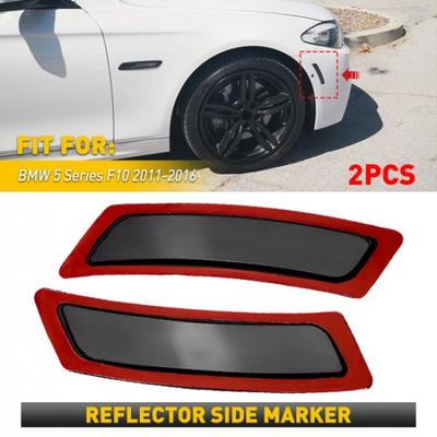 Pair Front Bumper Side Marker Reflector For BMW 2011-2016 5 Series 530i F10 550i