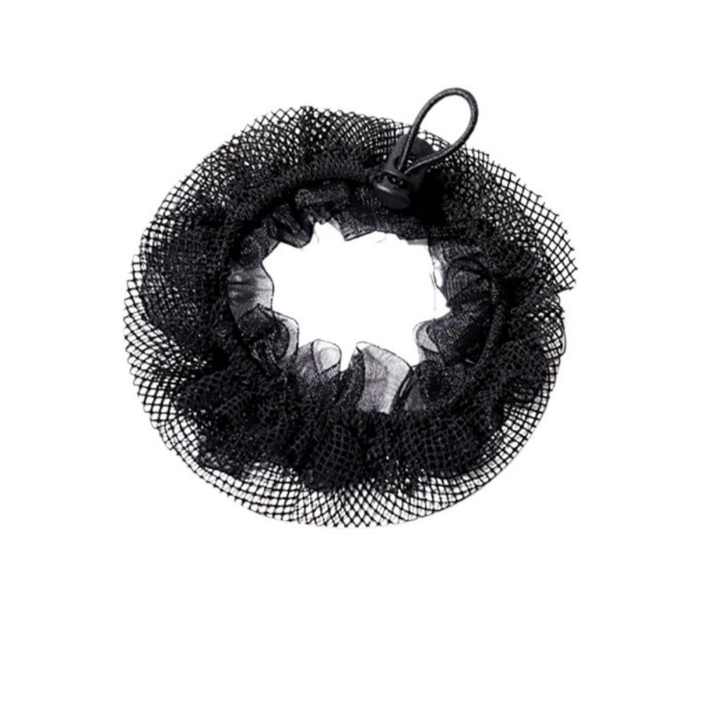 Elastic Invisible Hair Net with Drawstring Lace, Ballet Bun Maker for Nurses Flight Attendants