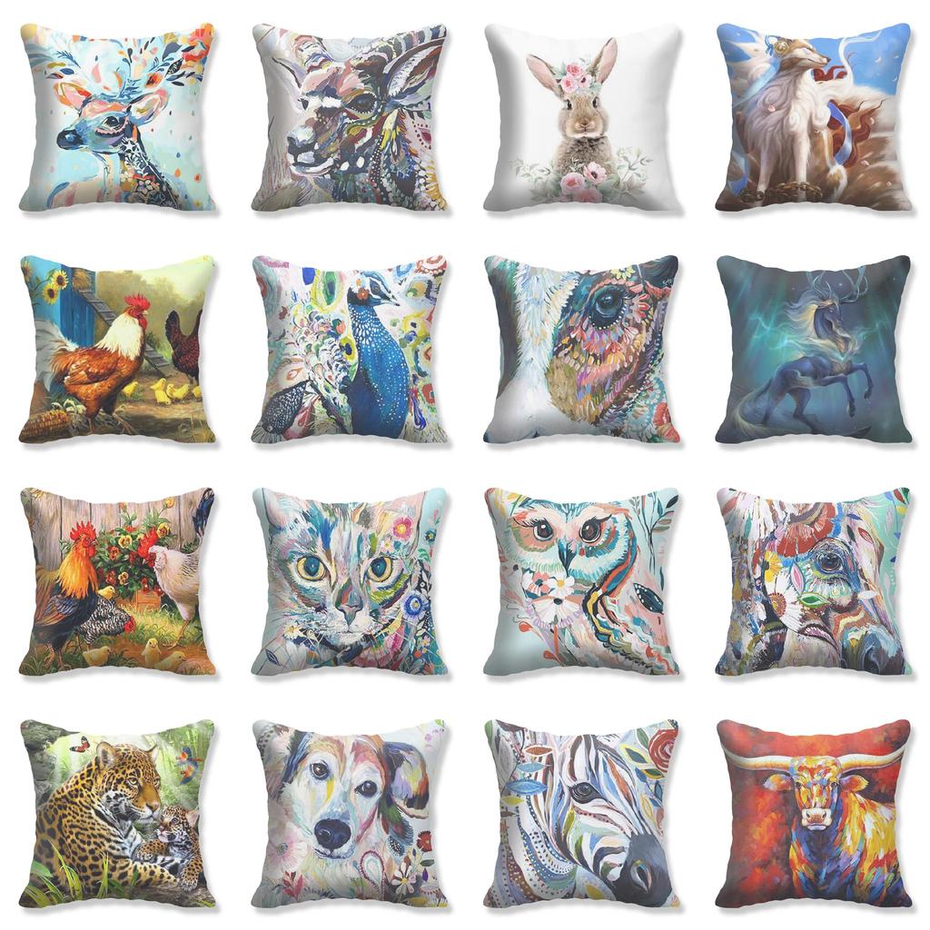 YCVBCY Minecraft Kissenbezug 45x45cm - Cartoon Plüsch Bezug Für Kinder & Gamer