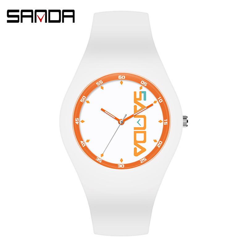 SANDA Unisex Waterproof Outdoor Sports Silicone Quartz Watch