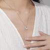 Xiaohongshu Trendy Moissanite Clover Diamond Bow Necklace