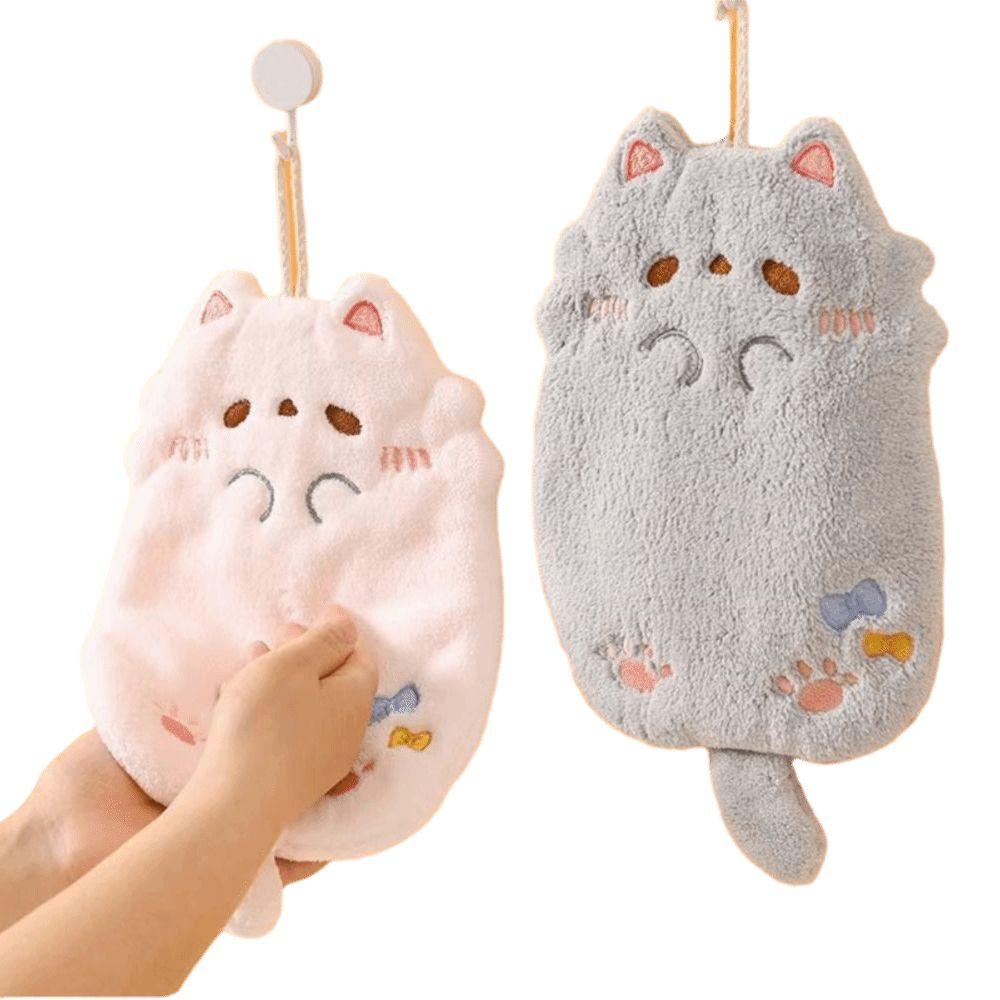 

Cartoon Hanging towels Absorbent Wiping Cloth Cute Washcloth Kitchen сірий
