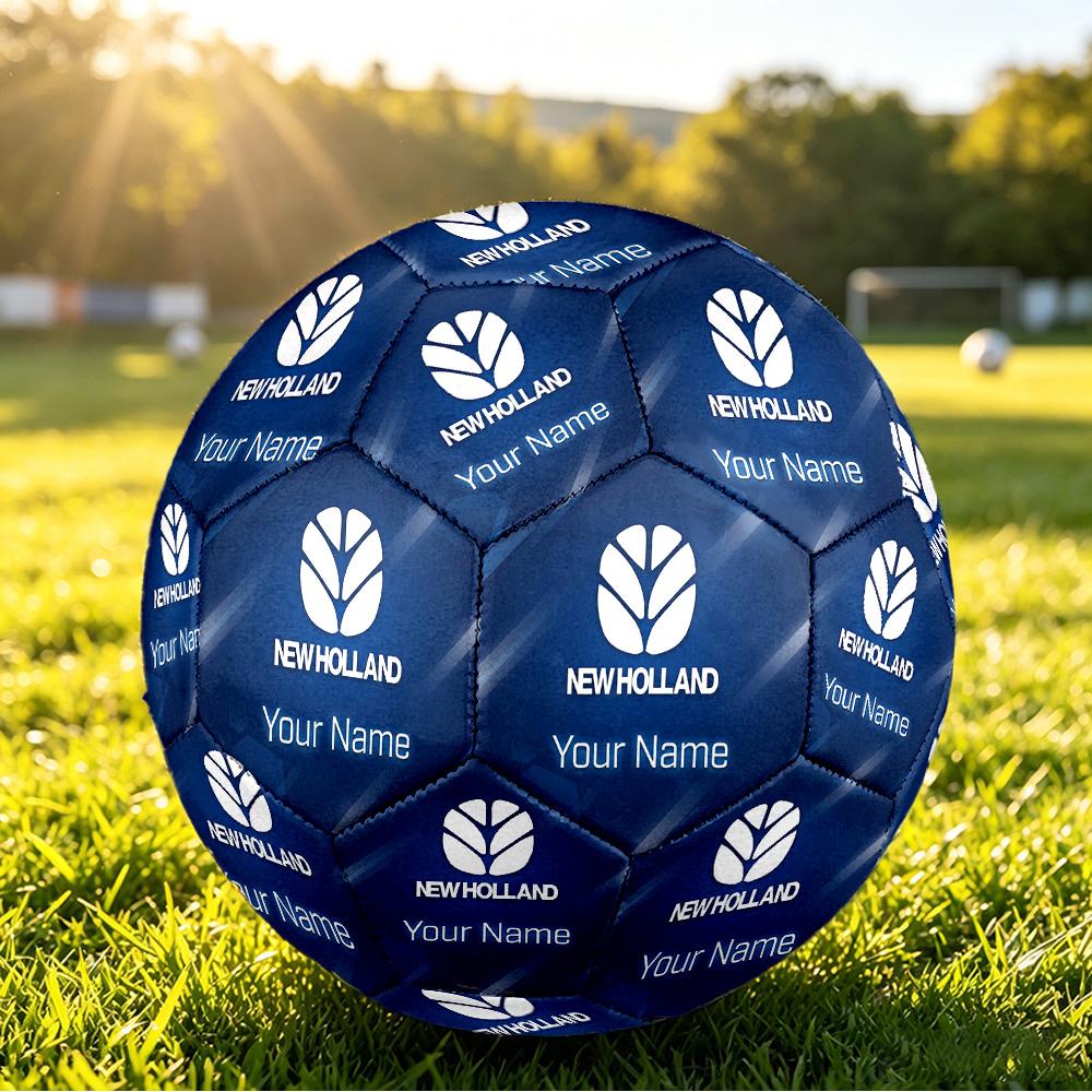 New Holland Size 5 Football, Custom Name Text Personalized Soccer Ball Sport Training Gift