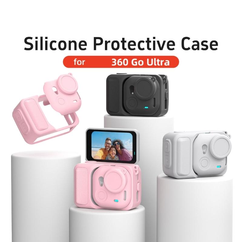 1 Set Shockproof Silicone Case For 360 GO Ultra Sports Camera Anti Scratch Anti Dust Water Resistant Flexible Grip