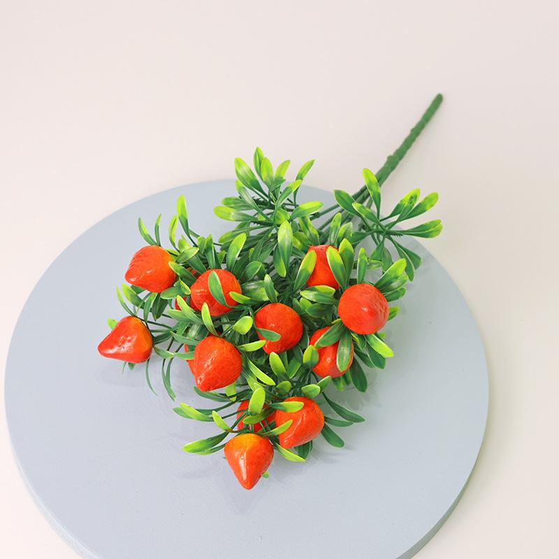 

1Pcs Lemon Artificial Branches Bouquet Flower Arrangement Fake Fruit Plastic Lifelike Fruits Strawberry Vase Filling Decoration 1 PCS