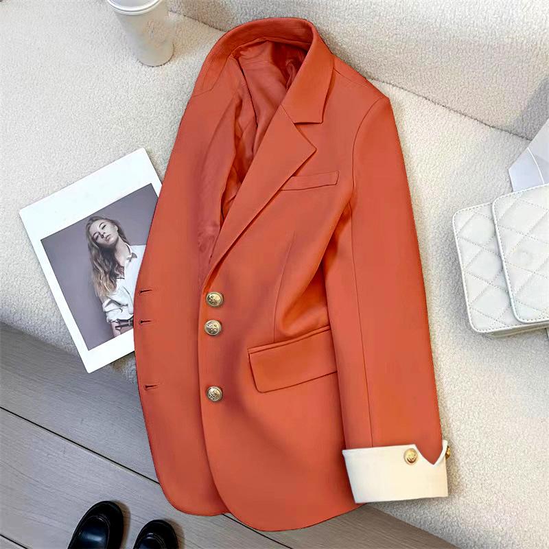 Damenmantel Elegant Sportlich Lässiger Blazer Koreanische Mode Jacke Frühling Herbst Büro Damenmantel