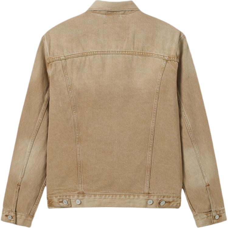 Levis Denim Wanderer Series Fw24 Loose Straight Collar Long Sleeve Denim Jacket Men jackets Khaki 0015E-0007