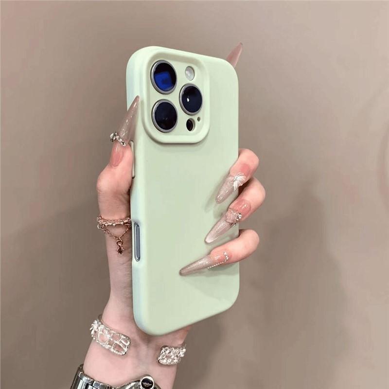Soft Rubber Silicone Gel Candy Color Case for iPhone 16 15 14 Plus 13 12 11 Pro Max Shockproof TPU Bumper Simple Solid Cover