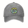 Classic Faded Baseball Cap  Adjustable Dad Hat Featuring a Vintage G Letter in Dark Charcoal Grey This Unisex Hat Is Perfect
