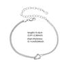BAMOER Double Layer Crossed Bracele Snake Bones Basic Chain Bracelet 925 Sterling Silver Original for Women Girl Delicate Gift