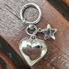 Elegant Love Heart Pendant Star Keychain Charm for Women Ladies Bags and Backpack Accessory Gift for Any Occasions