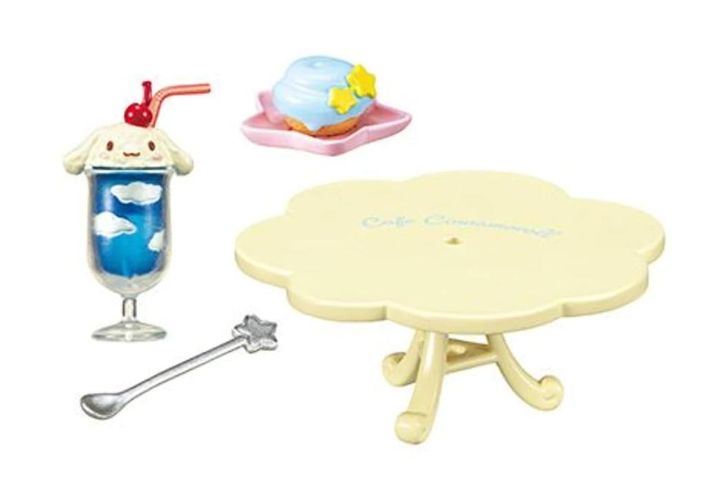 Персонажи Sanrio Cinnamoroll Кафе-терраса «Семицветное небо» Коробка-продукт 8 видов 8 штук Re-Ment