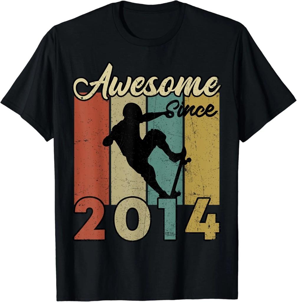 10th Birthday Awesome Since 2014 Skateboard 10 Years Old Gift Unisex T-Shirt