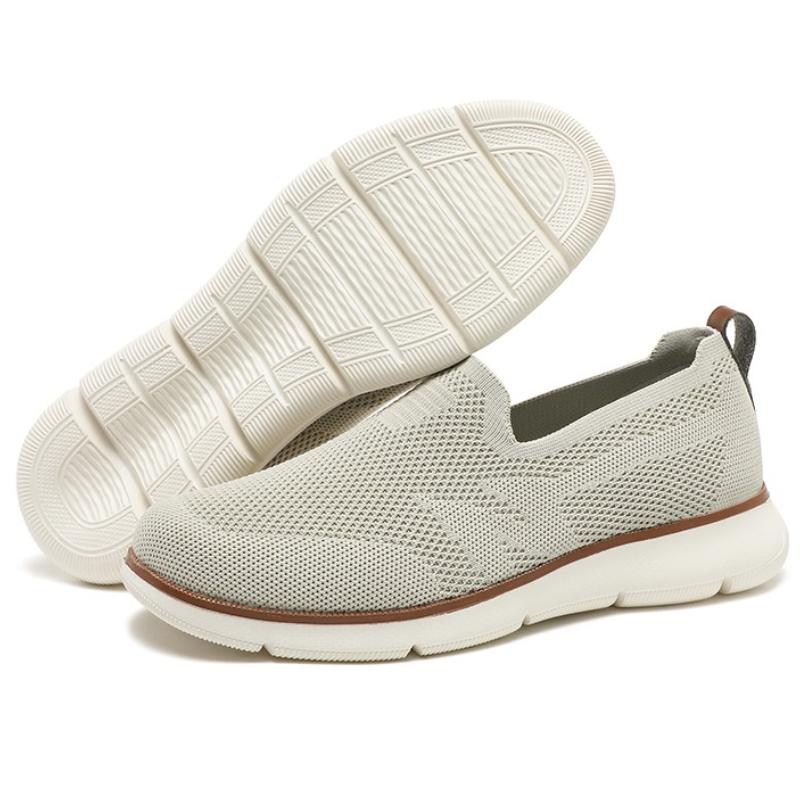 Breathable Mesh Men's Loafers Retro Style Slip-ons Men Anti-slip Casual Sports Shoes Elastic Walking Shoes Big Size