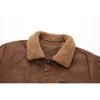 Heren Casual Multi-pocket Suède Fleece-gevoerd Rits-sluiting Opstaande Kraag Warme Jas