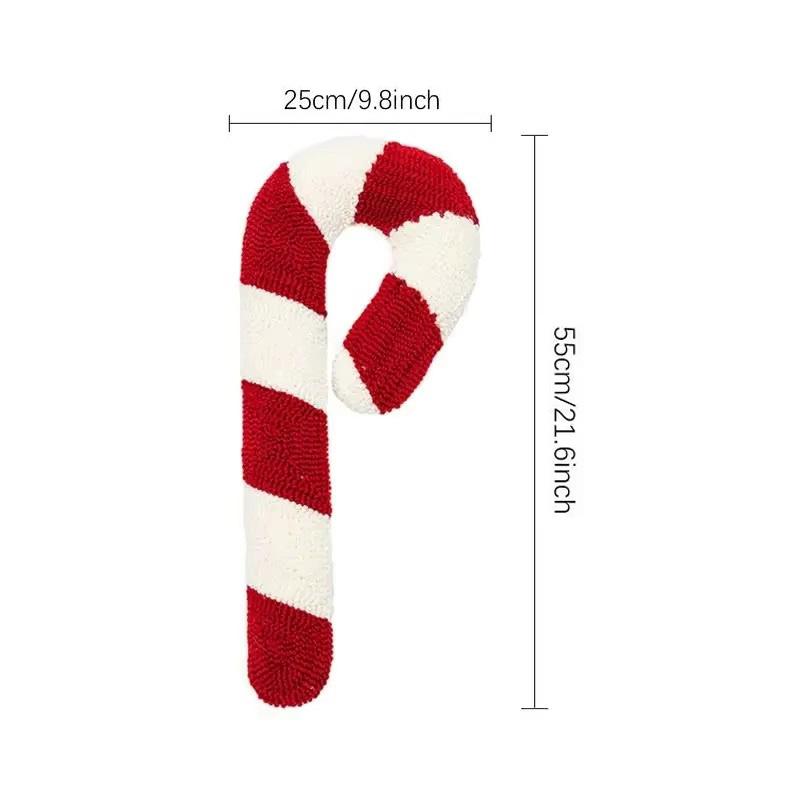 

Christmas Candy Cane Throw Pillow Soft Sofa Cushion Festival Heteromorphic Decorative Pillow Doll For Christmas Decoration 2025