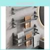 Modern Minimalist Creamy Space Aluminum Towel Rack Multi-layer Bathroom Storage Organizer