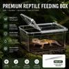 Premium Reptile Feeding Box For Small Pet Lizards Tortoises Snakes