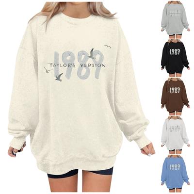 Women's Casual Fashion Print Long Sleeve O-Neck Pullover Top