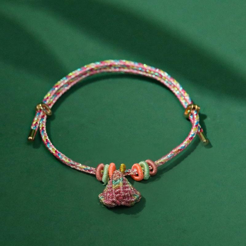 Colorful Rope Handmade Woven Zongzi Festival Bracelet New Ethnic Red Rope Adult Children's Hand Rope