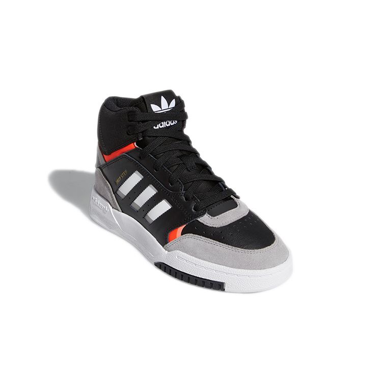 adidas Originals Drop Step J Zapatillas de Skate de Caña Media para Niños Zapatillas de Skate para Niños Negro Gris Blanco EE8756