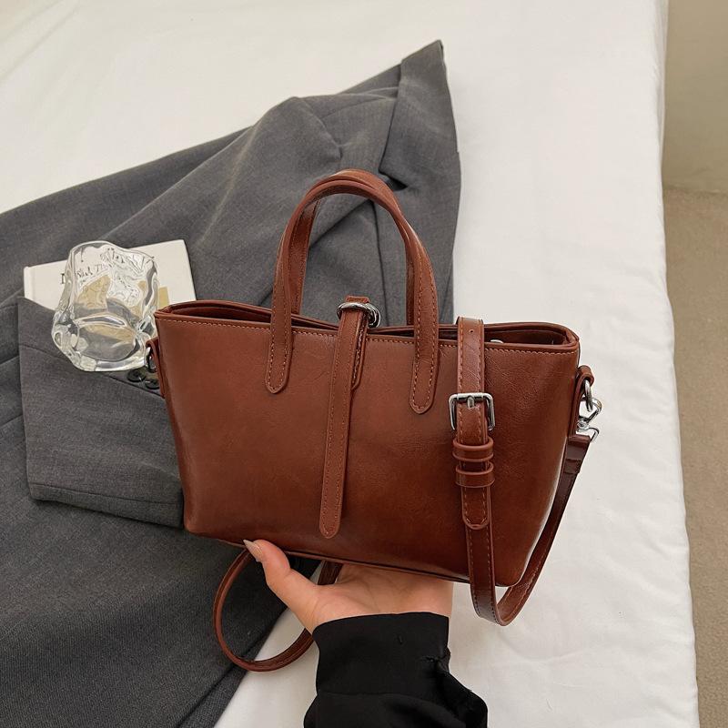 Simple casual bag New trendy temperament shoulder bag handbag women's bag messenger bag