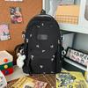 Schoolbag Student School Bag Female Junior High School Student Embroidery Sweet Solid Color Large Capacity High School Casual Backpack Elementary
