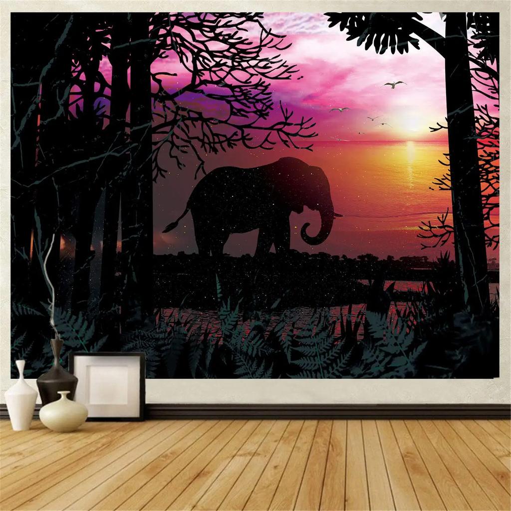 Sunset Scenery Tapestry Beach Tapestry Palm Tree Tapestry for Kids Boys Girls Teens Decor Wall Hanging for Bedroom Living Room
