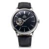 Bambino Automatic Open Heart Wristwatch RN-AG0007B Men's Black