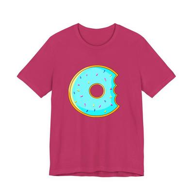 Camiseta de Dibujos Animados Pastel Azul con Donut | Camiseta de Donut | Camiseta Linda