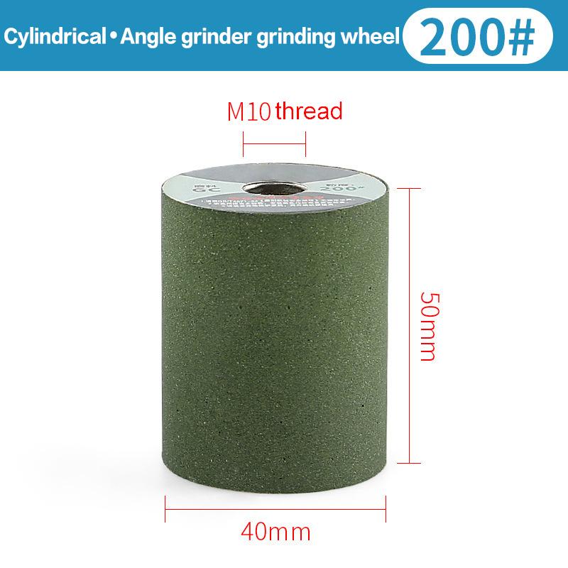 Tête de meulage cylindrique diamantée à filetage M10 Roue Outil abrasif Meuleuse d'angle Roue de polissage Pièce