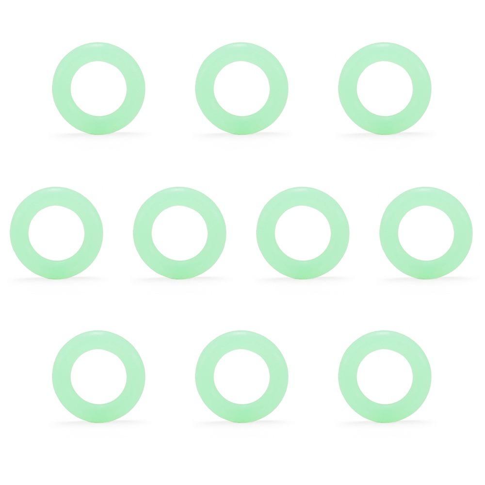 

100 Pcs Silicone Tent Nail Luminous Ring O-Loop Fluorescent Loop Night Fishing Ground Nail Loop