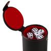 GWHOLE Dice Cup Dice Stackable PU Leather Double 10 Dice Set, Dice, Material, Layer, (Black)