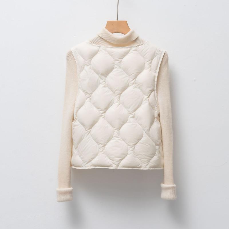 Goose Down Down Jacket Women's Light and Thin Vest New Autumn and Winter Simple Inner with Down Liner