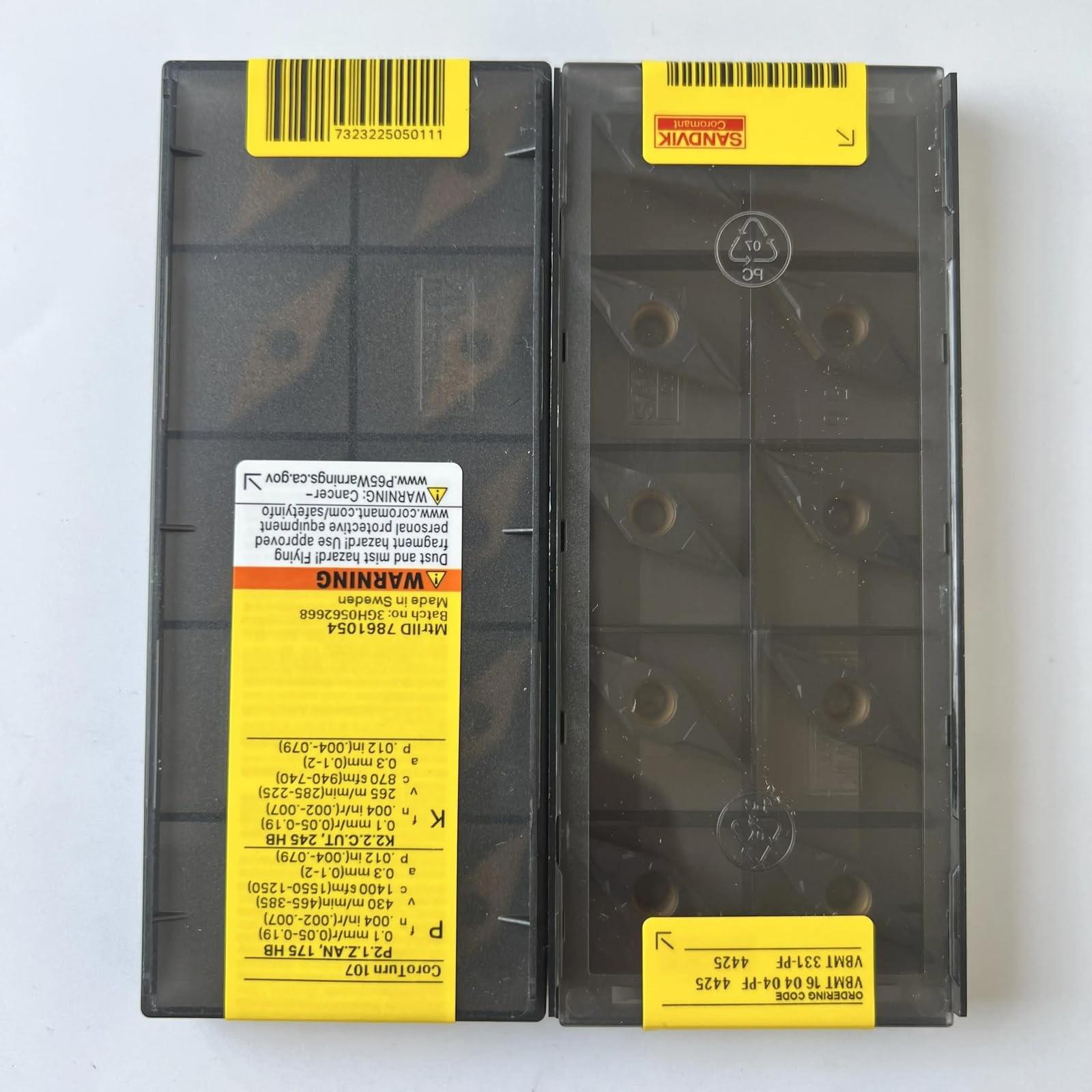 

Original Sandvik / VBMT160404-PF 4425 /CNC lathe carbide blade tool 10 Pcs