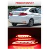 2Pcs LED rear bumper lights brake tail light reflector light rear lamp Brake warning Lamp For Honda City 2014 2015 2016